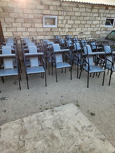 Stullar: Tələbə/konfrans üçün yazı stolçalı oturacaqlar - Model: Armrestli — 5