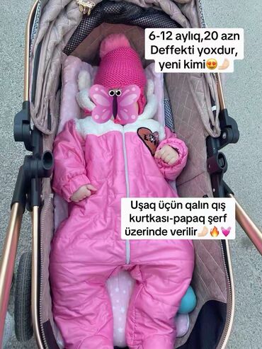 Donlar: Uşaq üçün qalın qış kurtkası (6-12 ay)