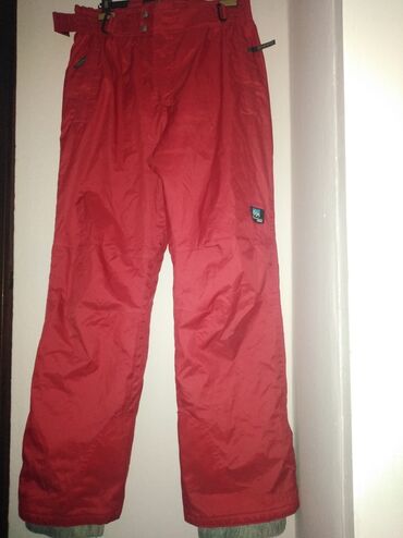 psz xl: DECATHLON skijaske pantalone, sa tregerima, vel XL.tamno crvene