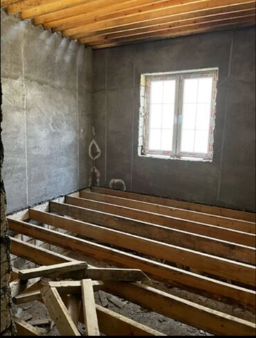 Tikinti işləri: 2 mərtəbəli daş ev karkası - Layihə: geniş eyvanlı, sütunlu fasad; — 7