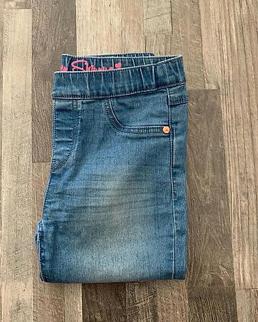 klasik şalvarlar: Uşaq qız cins legginsi – “Super Skinny” model - Rəng: klasık mavi — 3