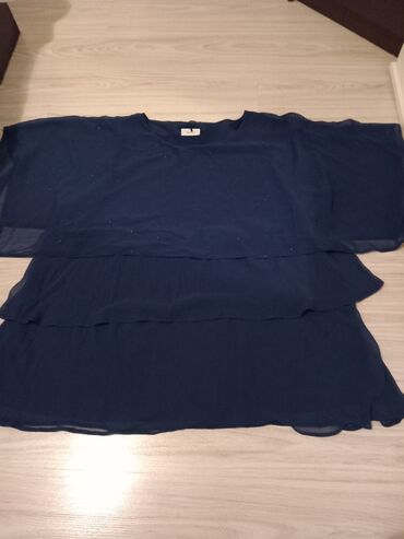 košulje za punije dame: C&A, 6XL (EU 52), 7XL (EU 54), Poliester, Jednobojni, bоја - Svetloplava