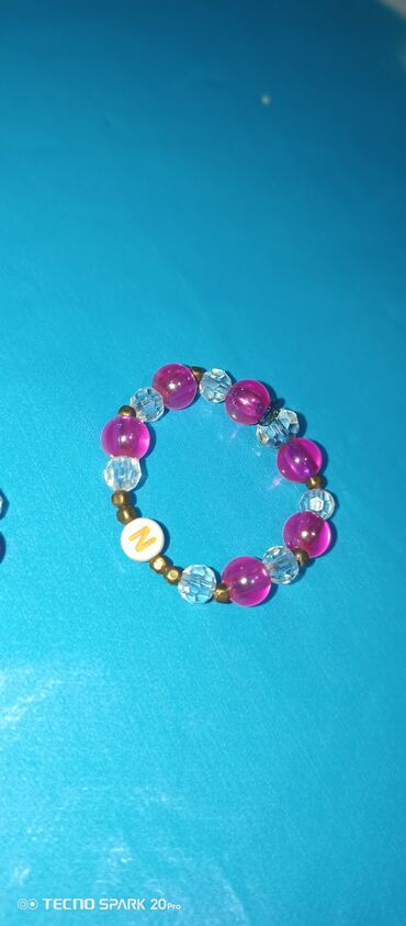 Bilərziklər: Uşaq üçün boncuk bilərziklər - Material: akril boncuklar, şəffaf — 7