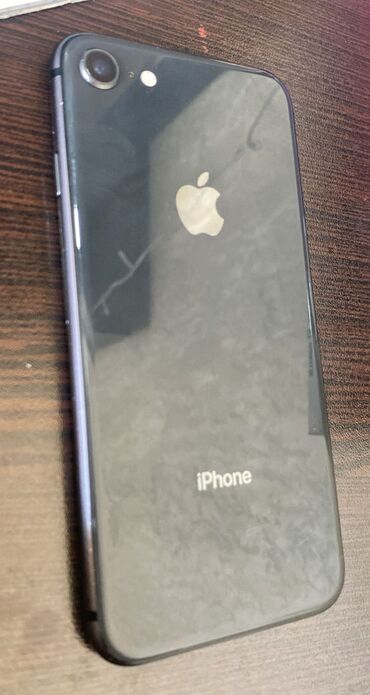 iphone 6: IPhone 8, 64 GB, Black Titanium, Qırıq, Barmaq izi