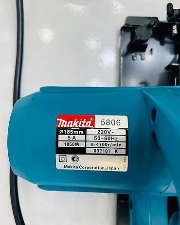 taxta mişarı: Makita 5806 dairəvi mişar - Disk ölçüsü: 185 mm (7") - Güc: 1050 W - — 5
