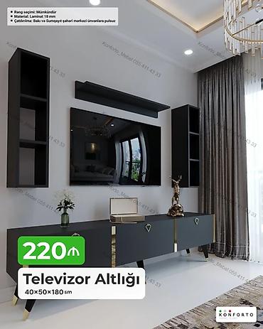 106 ekran tv: Məhsul: Televizor altlığı və asma modul dəsti - Ölçü: 40 × 50 × 180 — 1