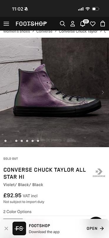 star silim: Converse Chuck Taylor All Star – Violet/Black Metallic color 92£~210 — 4