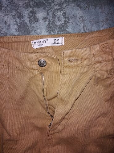 Cinslər: MUDDY brend qadın şalvarı - Rəng: açıq bej/qum rəngi - Ölçü: 26 — 5