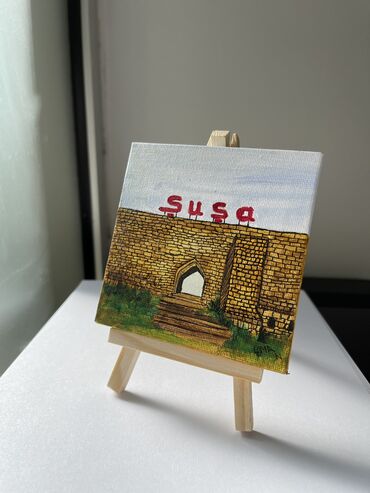 Şəkillər, tablolar: “Şuşa” mini kətan, molbertlə
10x10sm 
İnstagram: art_sebet