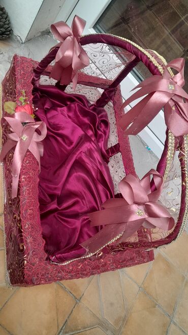 Hədiyyə bağlamaları: Hədiyyə səbəti, rəng - Çəhrayı, Pulsuz çatdırılma — 1