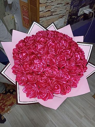 Букеты из атласной ленты: На заказ! *Букеты роз из атласных лент.🌹 *Букеты ромашек из атласных — 3