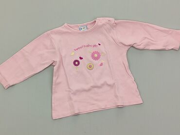 różowa bluzka z cekinami: Blouse, 12-18 months, condition - Good