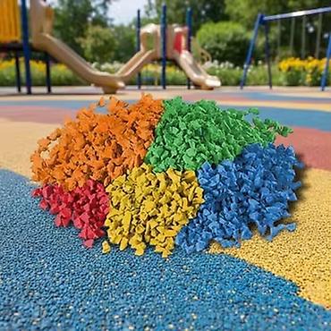 полимеры: Резиновое покрытие для детских площадок (бесшовное EPDM/резиновая — 9