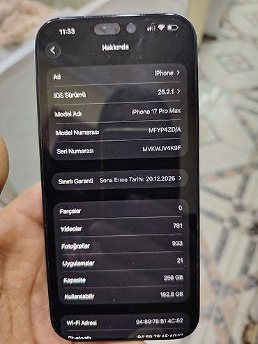 iphone 7 pro max: IPhone 17 Pro Max, Mavi, Face ID — 5