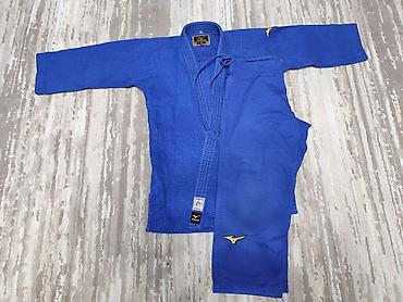 ич май: Кимоно для дзюдо Mizuno (синее) Размер 150 см. - Комплект: кура (верх) — 1
