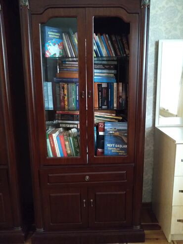 шкаф для коридора: Kitab dolabı, İşlənmiş, 4 qapılı, Açılan, Düz dolab, Çin