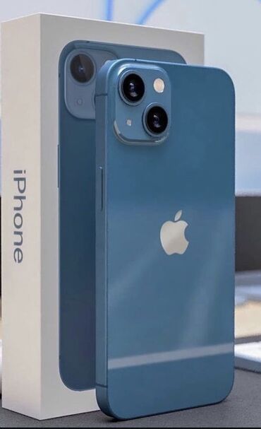 telfon 100: IPhone 13, 128 ГБ, Синий, Гарантия, Отпечаток пальца, Face ID