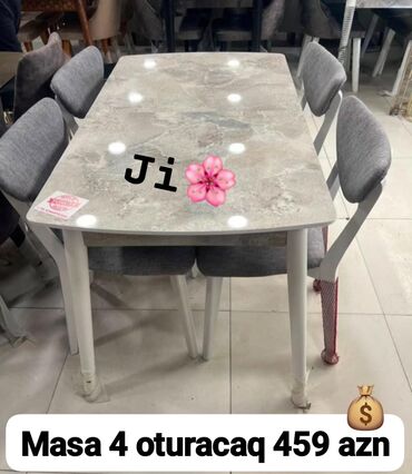 Masa və oturacaq dəstləri: Yeni, 4 stul