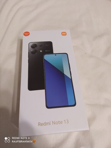 Xiaomi: Xiaomi Redmi Note 13, 128 GB, rəng - Qara, 
 Düyməli, Sensor, Barmaq izi