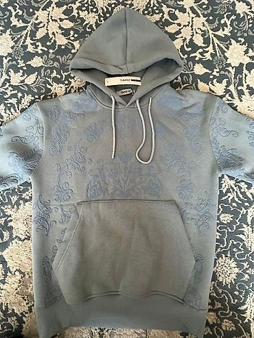 Толстовки, худи: Худи с объёмным бархатистым орнаментом - Модель: утеплённое худи с — 17