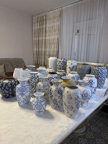 Вазы: Декоративные вазы — керамика и стекло, разнообразные формы и фактуры — 1