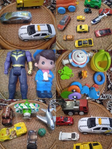 Игрушки: Набор детских игрушек, разнотипный микс. Состав: - Машинки и — 8