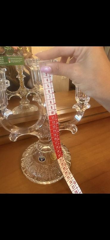 goz muncuq: Bohema şamdan - Material: qalın kəsimli kristal şüşə - Dizayn: 3 qol — 3