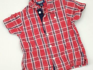 crop top sportowy z długim rękawem: Koszula 2-3 lat, stan - Bardzo dobry, wzór - Kratka, kolor - Czerwony