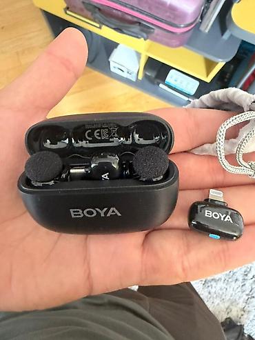 BOYA BY-V3 Mikrofon cəmi 2 dəfə istifadə olunub, tamamilə yenidir və