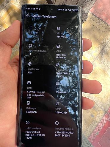 tecno camon 30 premier: Tecno Spark, 256 GB, rəng - Boz — 8