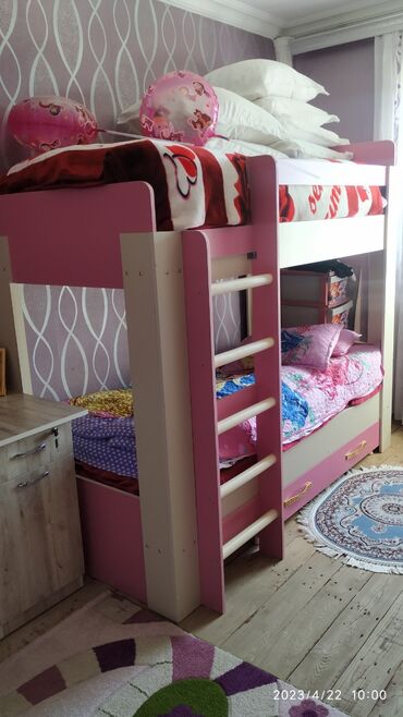 Мебель: Б/у, Для девочки и мальчика, Без матраса, С выдвижными ящиками, Азербайджан