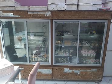 Soyuducu avadanlığı: İşlək vəziyyətdə,bir tərəfi soyuducu digər tərəfi vitrin,qiyməti — 1