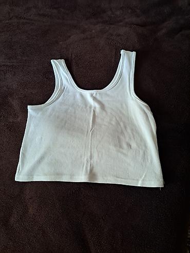 Другое: Ağ rəngli qadın crop-top - Model: qolsuz, qalın qayçı formalı — 1