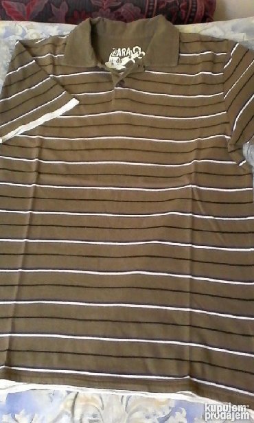 majice sa elastinom: Men's T-shirt Zara, L (40), bоја - Braon