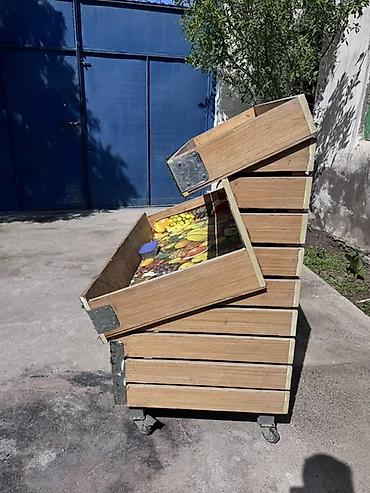 vitrin stend: Meyvə-tərəvəz üçün vitrin/stand - Material: ağac karkas, möhkəm metal — 3