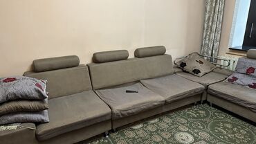 купить диван бу кривой рог недорого: Модульный диван, цвет - Коричневый, Б/у