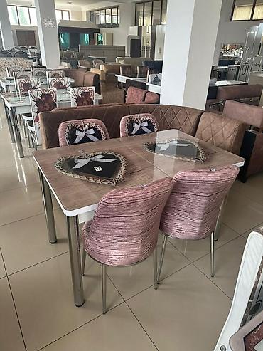 ikea stol: Mətbəx/qonaq otağı üçün masa və stul dəsti - Dəst: 1 ədəd düzbucaqlı — 1