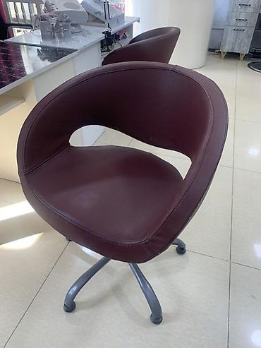 goran mebel: Bordo rəngli salon/ofis kreslosu - Ergonomik yarımdairə kürəklik və — 2