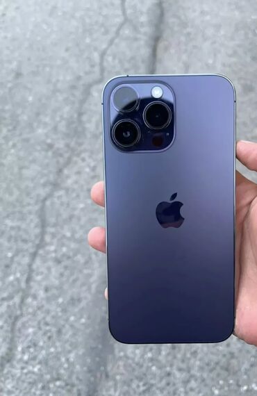 Apple iPhone: IPhone 14 Pro Max, Б/у, 128 ГБ, Deep Purple, Зарядное устройство, Защитное стекло, Чехол, 84 %