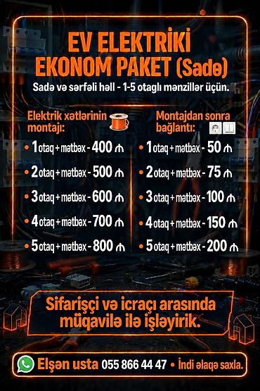 🏢BİNA EVLƏRİ 400₼-1000₼ 🏠BAĞ EVLƏRİ 600₼-1400₼ 🏪OBYEKTLƏR 🏩GÖZƏLLİK