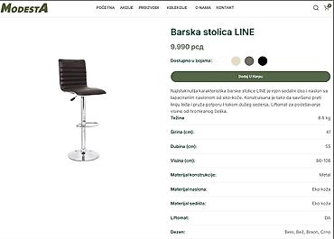 hrastov sto: Barske stolice LINE ELEGANTNE barske stolice SA NASLONOM — 4