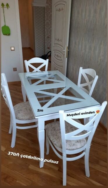 *1 gün ərzində çatdırılma olunan* ✔️Kuxna üçün stol stul dəsti✨✨