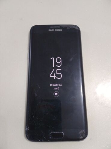 Samsung: Samsung Galaxy S6 Edge, 4 GB, rəng - Qara, Qırıq, Barmaq izi