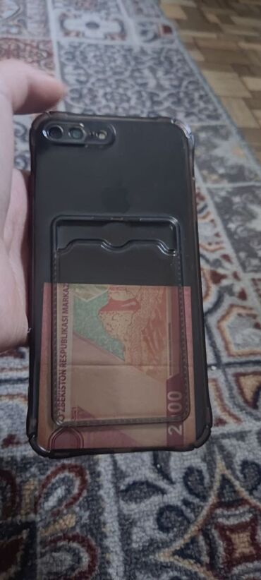 продам айфон 7 бу: IPhone 7 Plus, Колдонулган, 128 ГБ, Кара, Каптама, 100 %