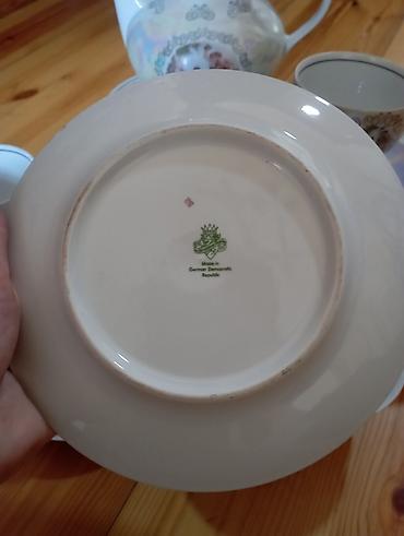 Qab-qacaq və mətbəx ləvazimatları: Çay dəsti, rəng - Ağ, Keramika, Madonna, 6 nəfərlik, Almaniya — 2