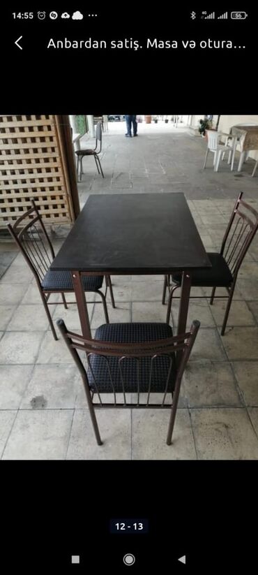 Masa və oturacaq dəstləri: Stol stul desti anbardan satiş var Modellər coxdur Rəng secimi etmək — 19