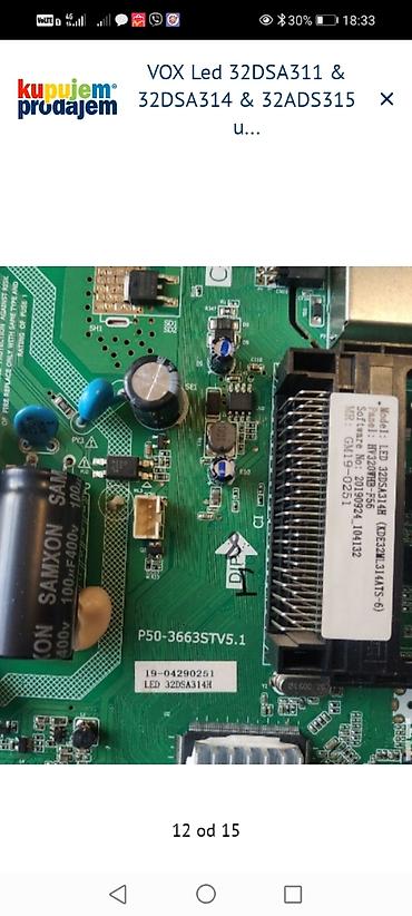Aksesoari za TV i video: Na prodaju delovi za VOX LED televizore. **Delovi za model VOX Led — 12