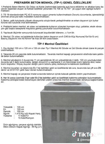 Beton quyuları: Dəmir-beton quyu və quyu elementləri Satışı - Kanalizasiya, su və qaz — 78