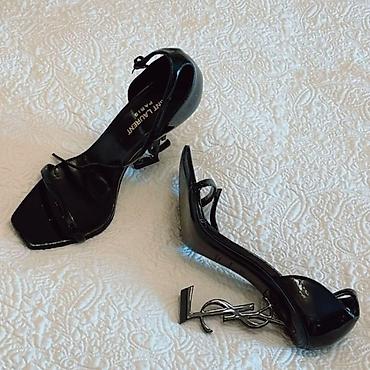 сен лоран: Босоножки, 35.5, Yves Saint Laurent, Новый, цвет - Черный, Платная доставка, Самовывоз — 2