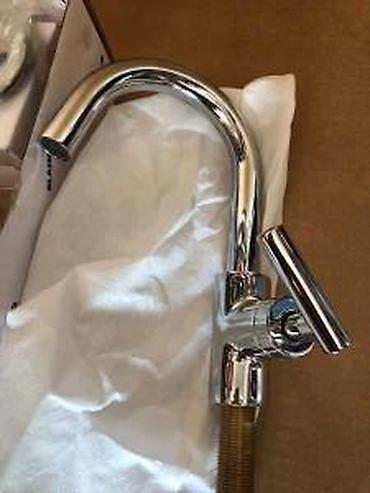 Slavine: Moderan jednoručni lavabo-mixer, visokog luka (G‑oblika), hrom završna — 18